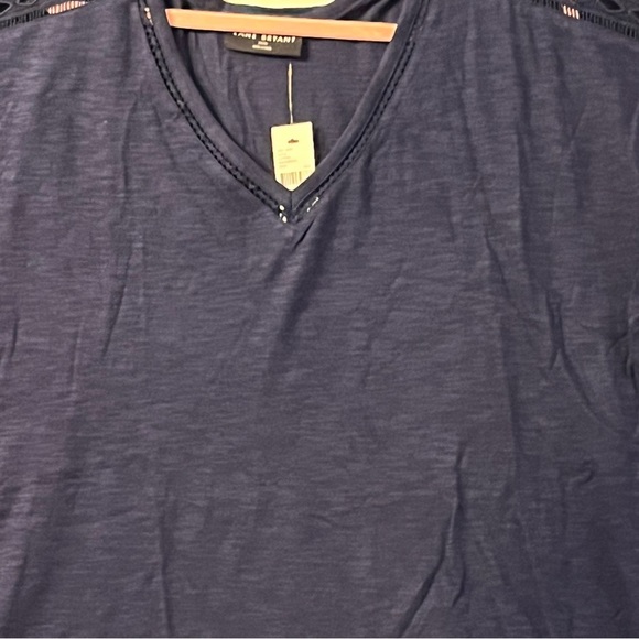 Women's Navy V-Neck Top - Picture 4 of 5